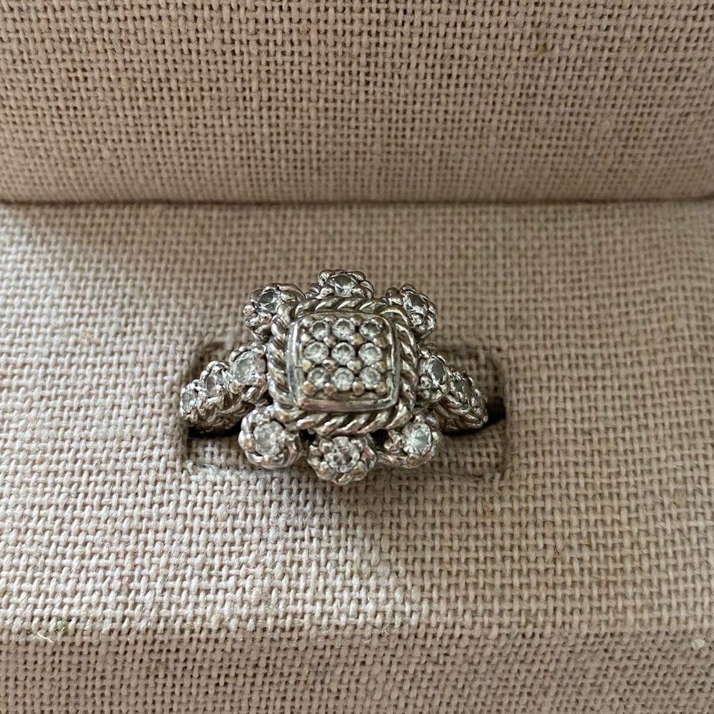 Judith Ripka Sterling Silver and Diamonique Ring